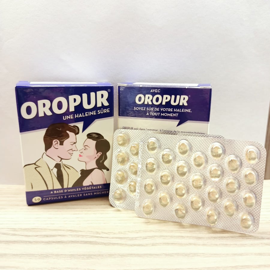 [Hcm]Viên Chống Hôi Miệng Oropur Pháp Hộp 50 Viên Date 05/2023