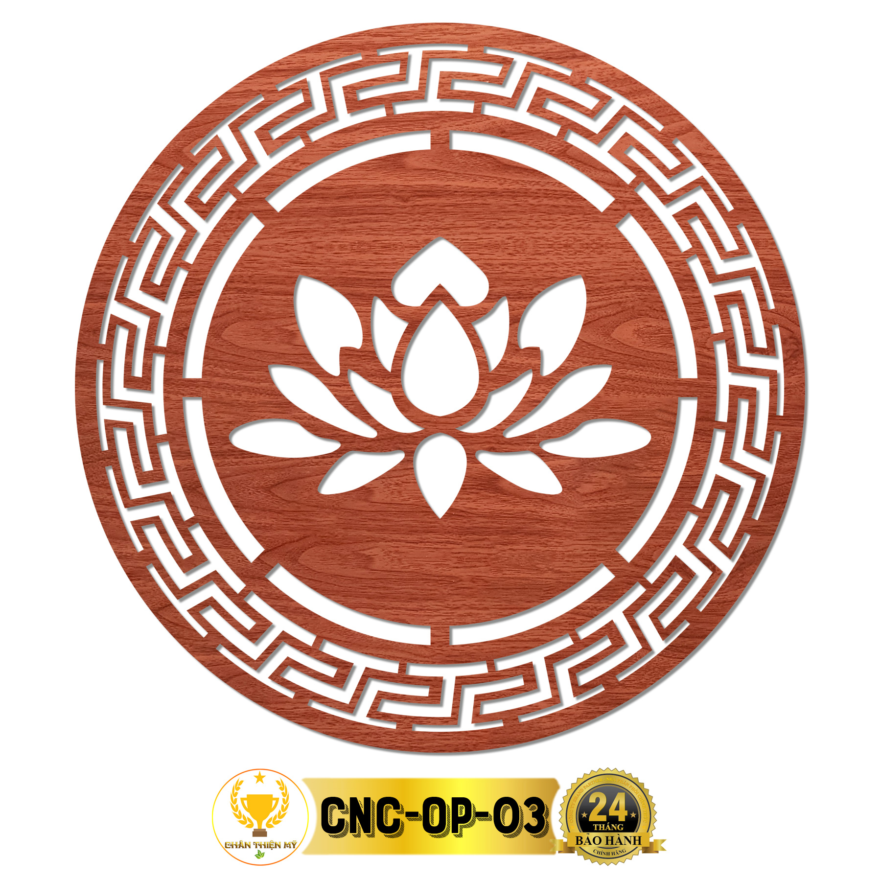 Tấm Ốp Tường Bàn Thờ Cắt CNC Họa Tiết Hoa Sen CHÂN THIỆN MỸ Trang Trí Ban Thờ Gia Tiên Treo Tượng Ph
