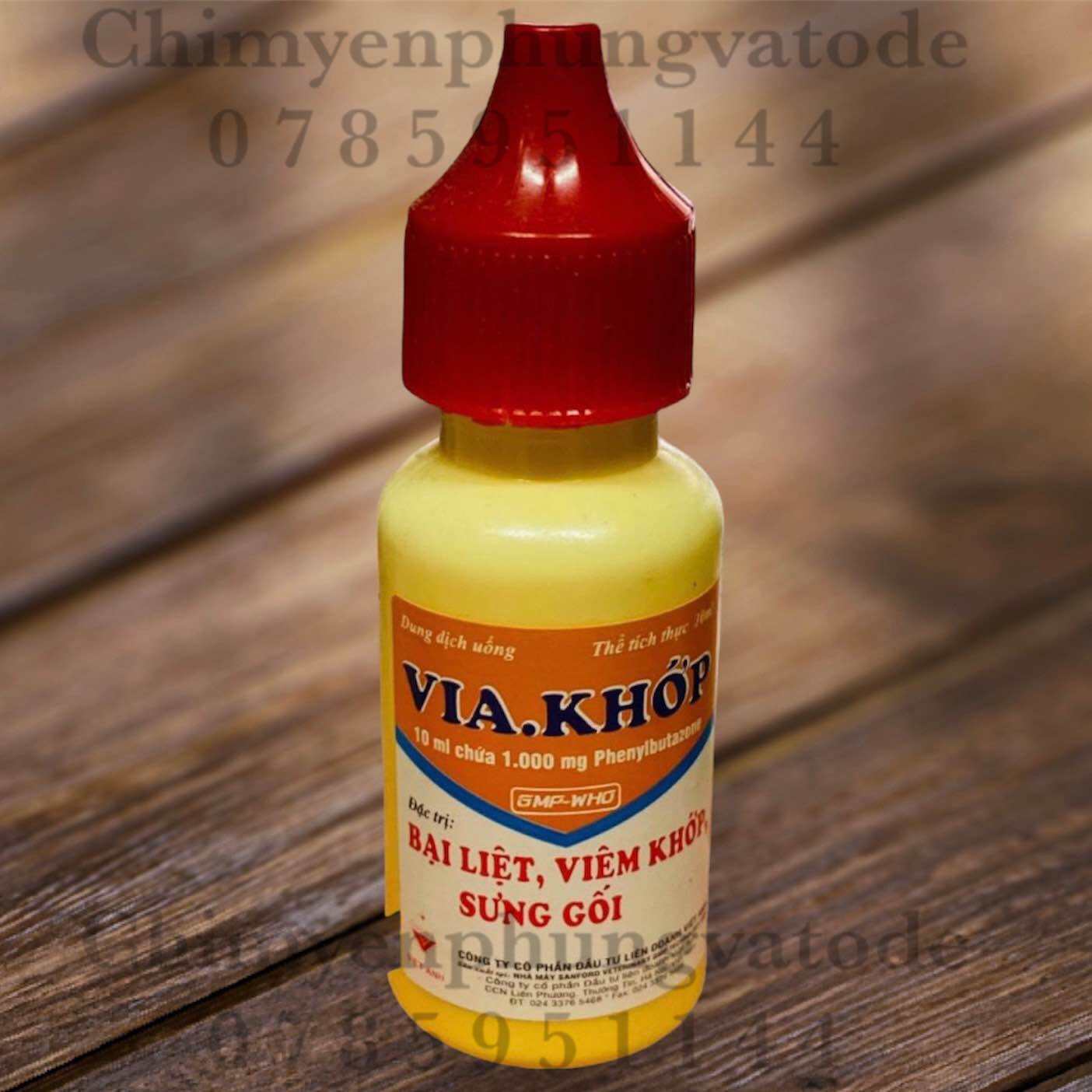 1 chai via khớp chuyên tri bại liệt viêm khớp sưng gối cho gà đá.