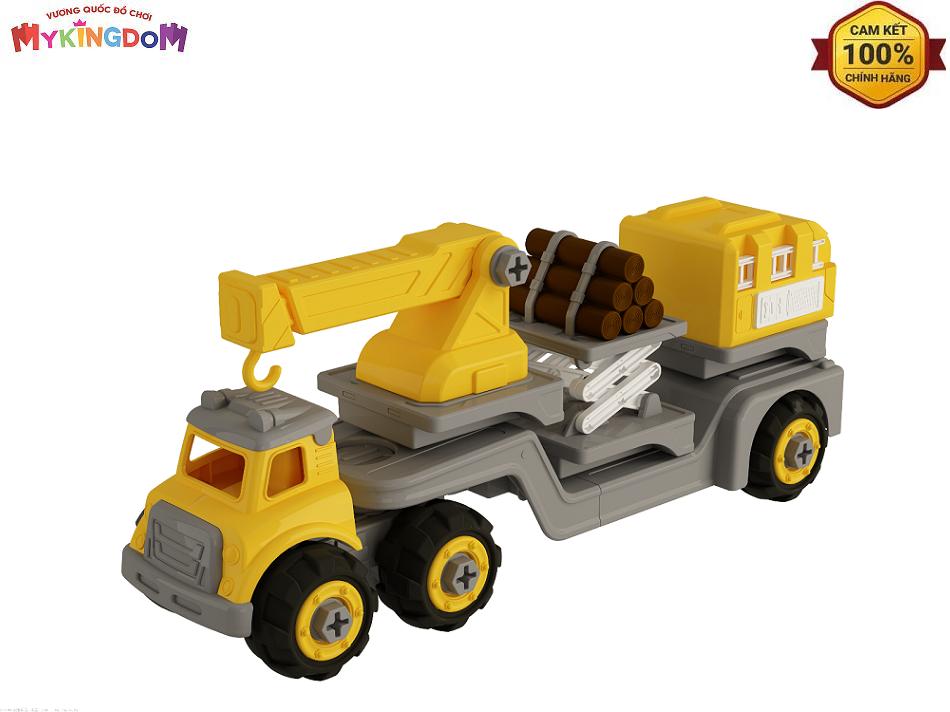 Đồ Chơi Lắp Ráp Xe Cẩu Xe Chở Gỗ VECTO OK1029