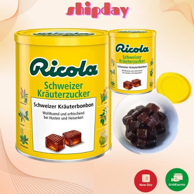 Kẹo ngậm ho Ricola 250g Kẹo ngậm chống viêm cổ kẹo ngậm bạc hà kẹo ngậm thơm kẹo ngậm thảo dược