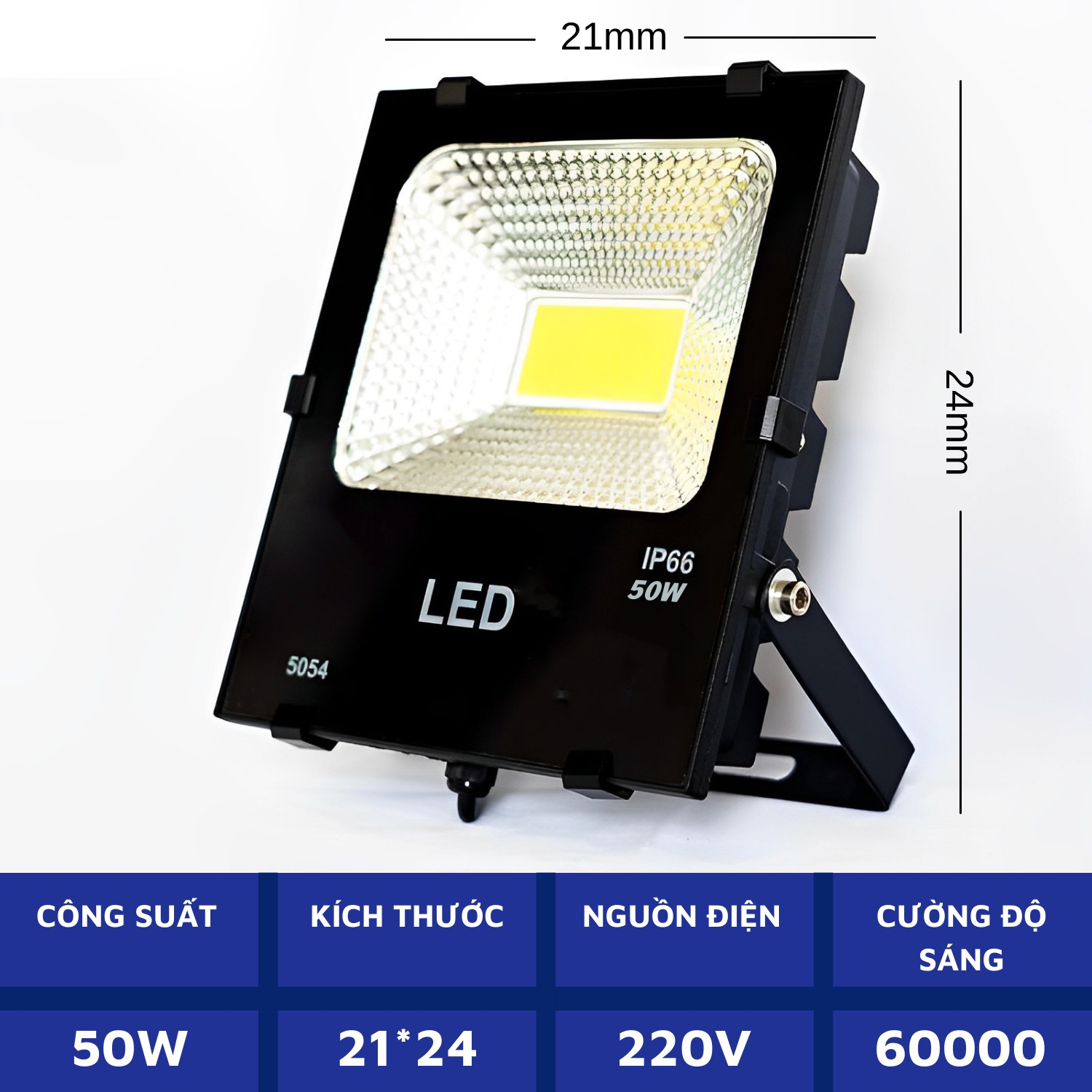 Đèn Pha Led Siêu Sáng COB 5054 đủ Công Suất 50w/100w/200w/300w - IP66 Đèn Pha Chiếu Sáng Ngoài