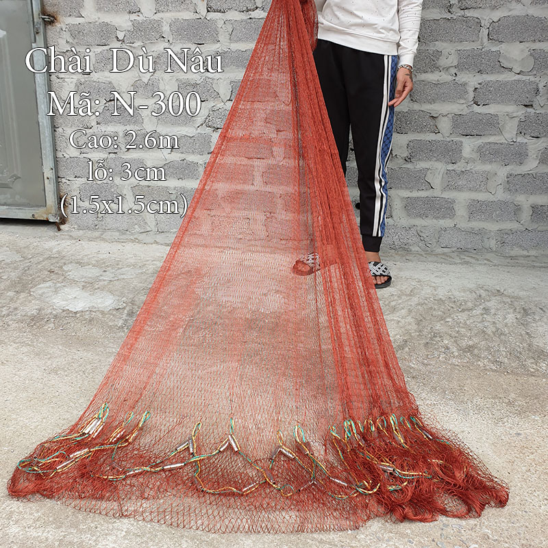 Chài Đánh Cá Chài Dù cao 2m6 nặng 24kg mắt lưới 3cm