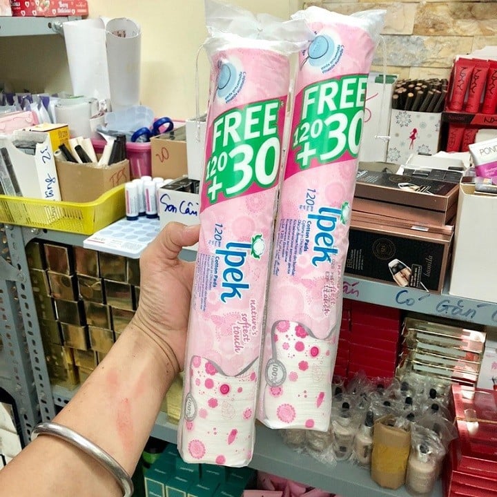 Bông tẩy trang ipek thổ nhĩ kì 150 miếng ( 120+30)