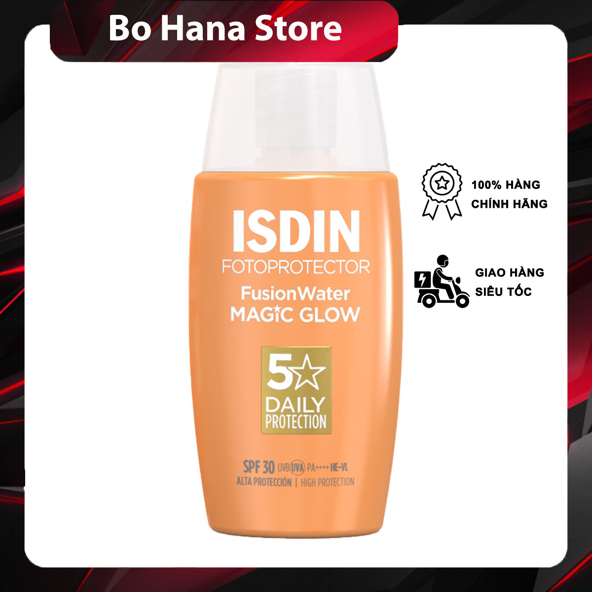 Kem Chống Nắng Trang Điểm Isdin Fusion Water Magic Glow SPF 30 50ml