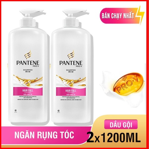 [HCM]COMBO 2 Chai dầu gội Pantene Ngăn rụng tóc 1200ml