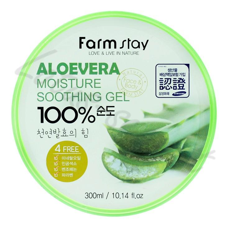 Gel Dưỡng Mềm Da Lô Hội Farm Stay Aloevera Hàn Quốc 300Ml