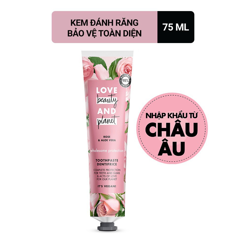 [Hcm]Kem Đánh Răng Love Beauty And Planet Nha Đam Bảo Vệ Toàn Diện 75Ml