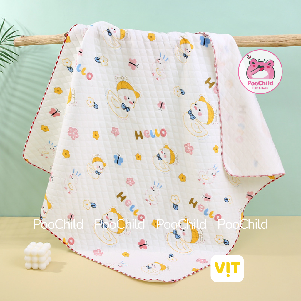 Khăn Quấn Bé Sơ Sinh DOTINI 3 Lớp Chần Bông Cotton Mềm Mại 85x85cm Chăn Quấn Choàng Ủ Khăn Ủ Mền Cho Bé Đa Năng Cao Cấp