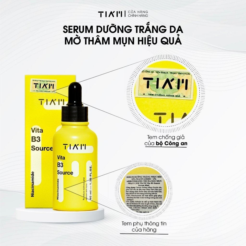 Serum Dưỡng Trắng TIAM Vita B3 Source 40ml