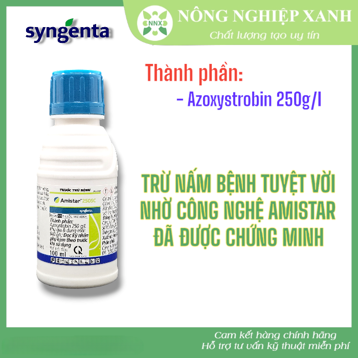 AMISTAR 250SC chai 100ml - Sản Phẩm Trừ bệnh Cây (Thán thư Sương mai Đốm vòng)