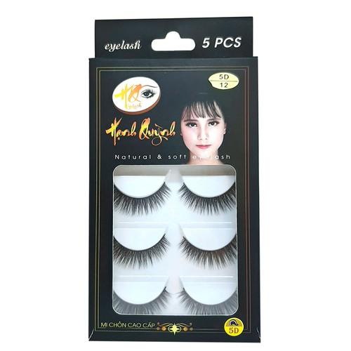 Lông Mi Giả Dày Và Cong Natural & Soft Eyelash - Số 12 - 5 Cặp.