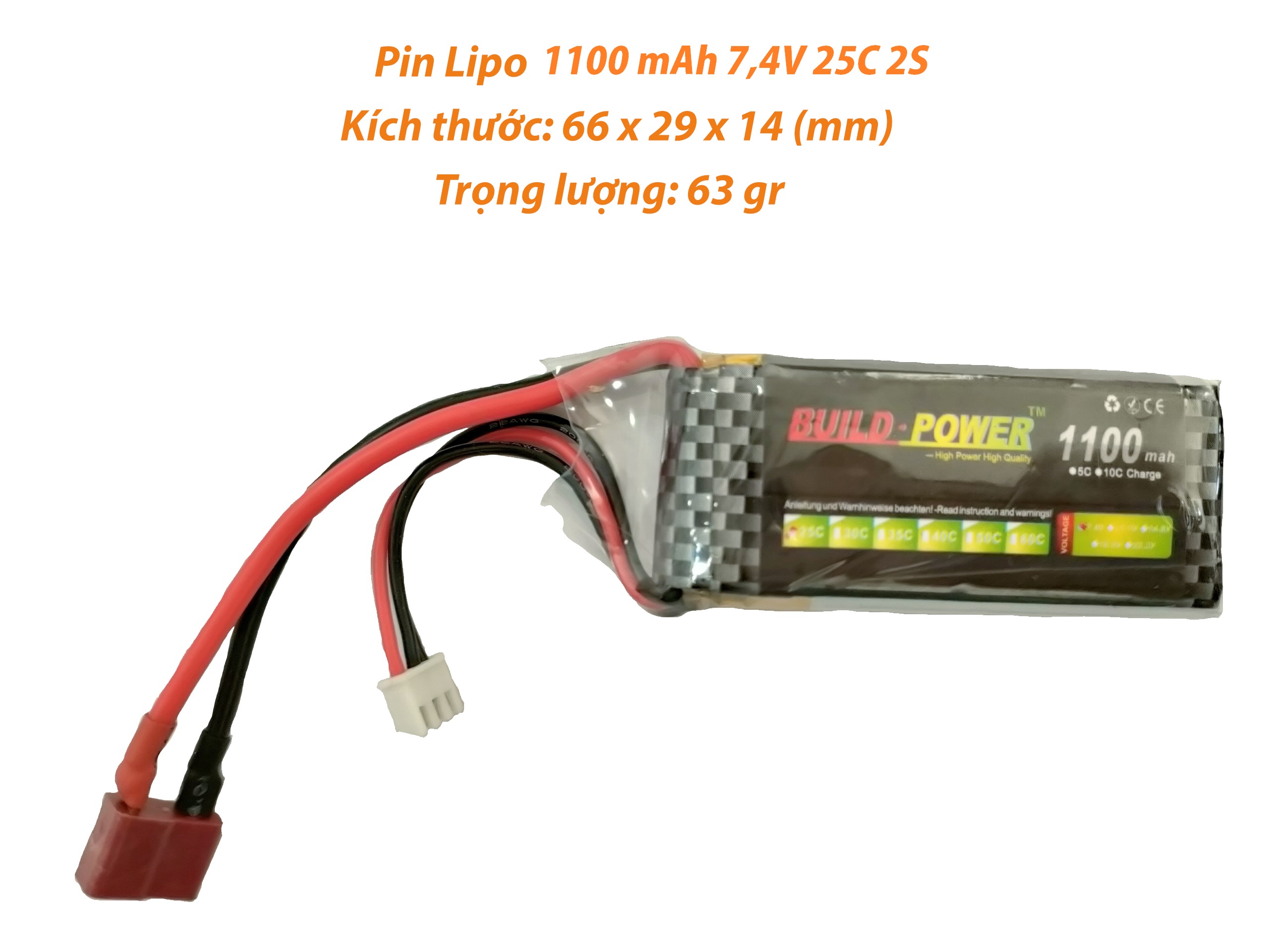 Pin Lipo 500mAh - 2200mAh 7.4V-11.1V 1S-3S  - ATDTECH