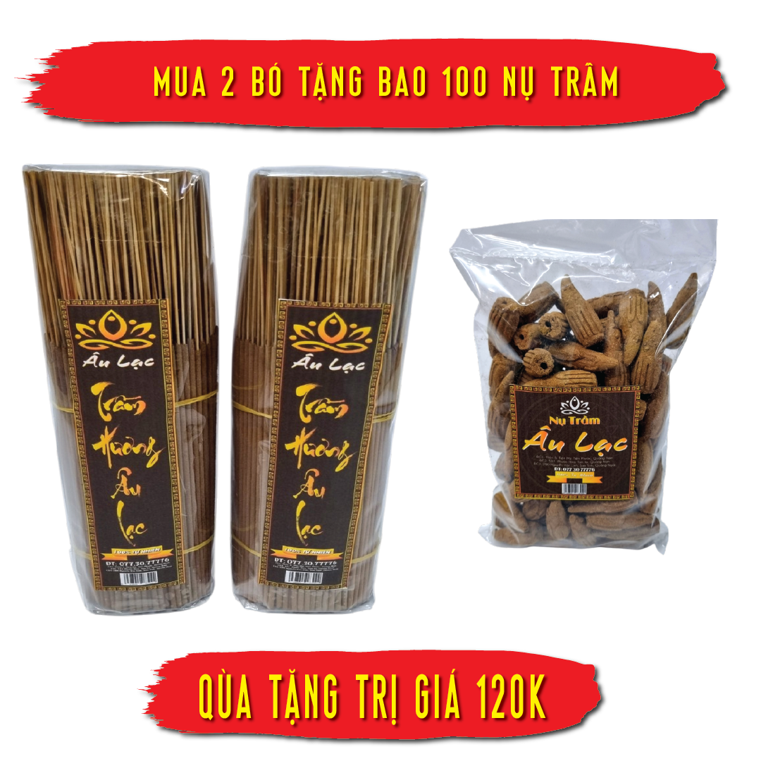 Hương trầm bó 1kg 850 cây hàng tự nhiên 100% mùi thơm ngọt xưởng trầm Âu Lạc