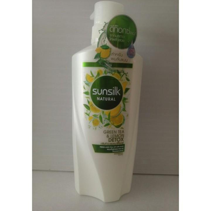 Dầu gội Sunsilk Trà xanh và Chanh Detox Trị gàu ngứa Thái Lan 450ml Mới