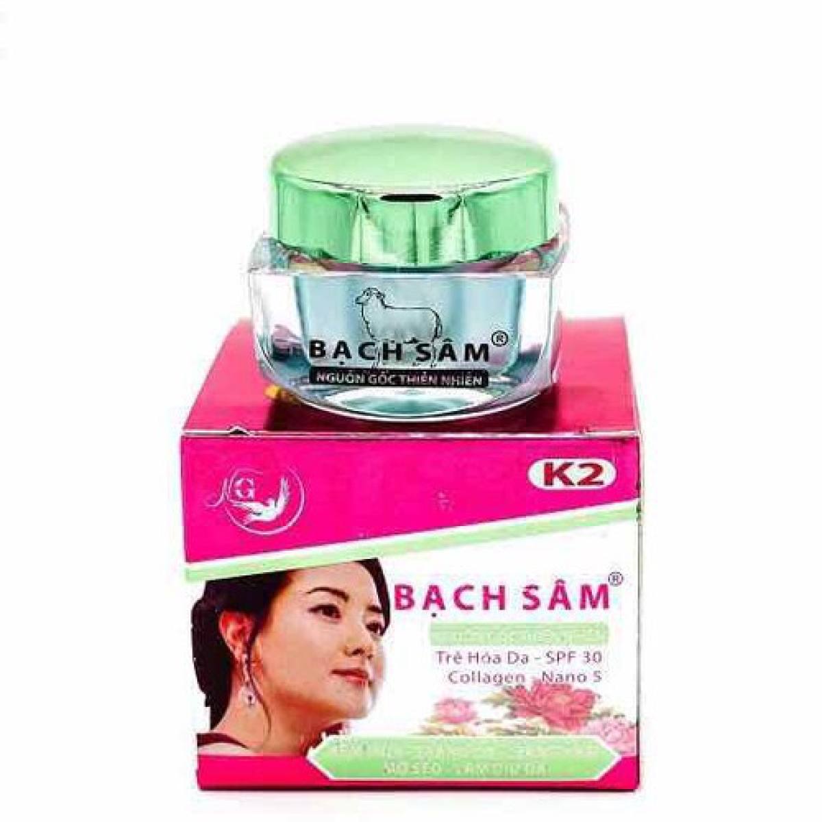 [HCM]Kem Bạch sâm K2 Mụn - Trắng da - Xóa thâm - Liền sẹo - Chống dị ứng 18g