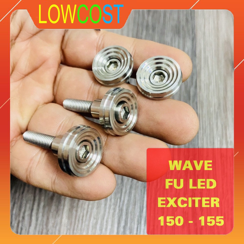 Ốc Salaya Inox Mẫu V2 Dùng Khâu Dàn Áo Bửng Cốp Xe Wave Future Exciter Các Đời