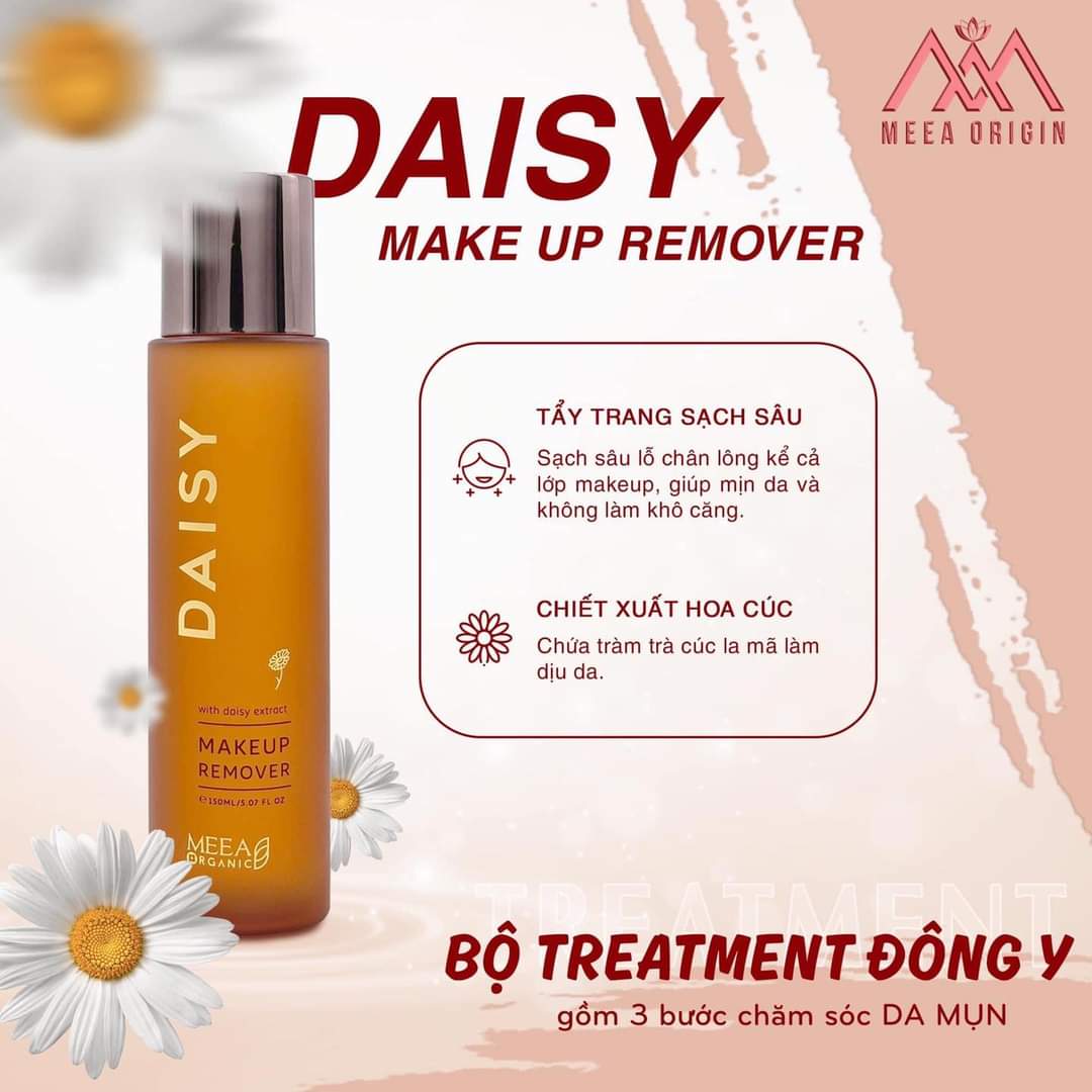 [Hcm]Nước Tẩy Trang Daisy Meea Organic 150Ml Làm Sạch Giữ Ẩm Dưỡng Mền Da 150Ml