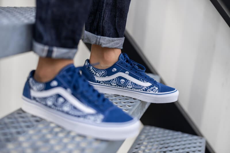 Giày Vans chính hãng Old skool Style 36 Bandana sneakers in blue/white