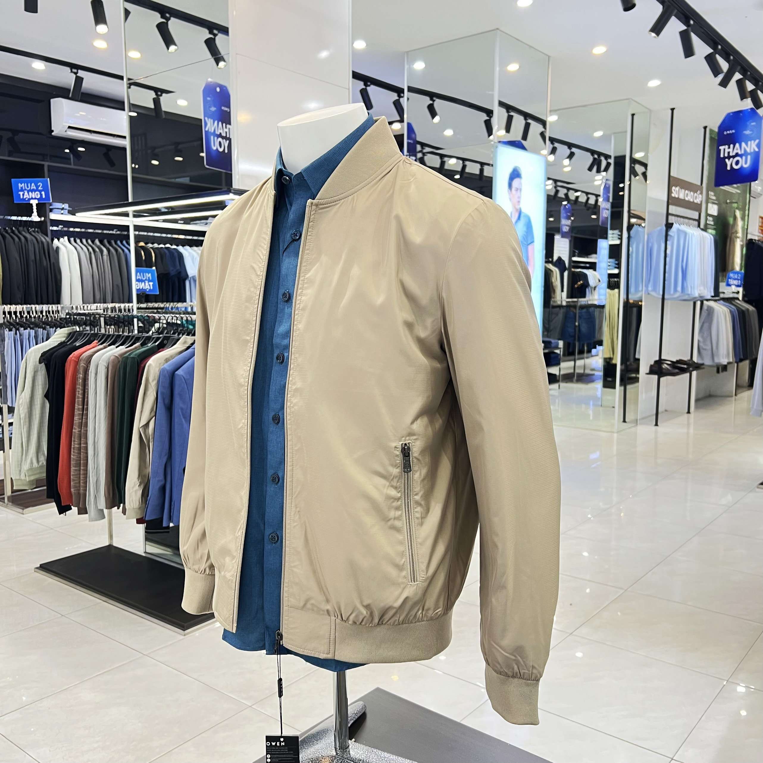 Áo khoác nam áo Jacket OWEN cao cấp giữ ấm tốt JK231611