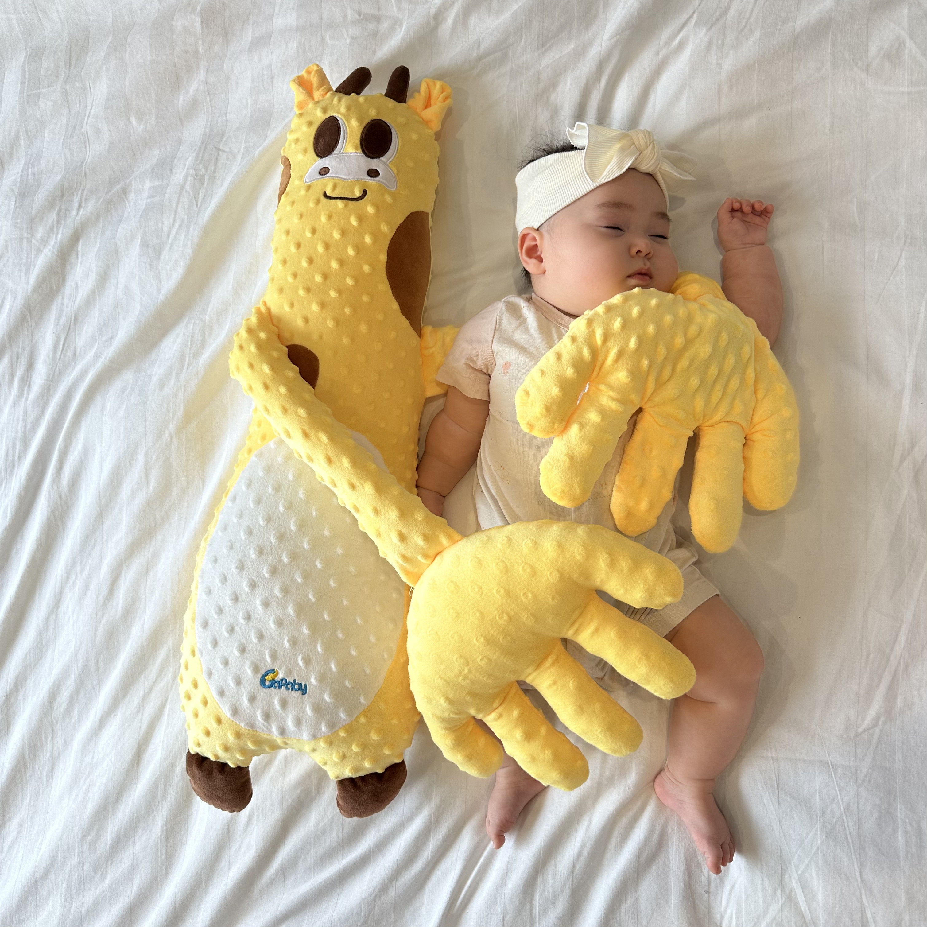 Gối Ôm Cho Bé Sơ SInh BAFABY Vỗ Ru Bé Ngủ Nhung Hạt Mịn Mát Sa Giúp Bé Ngủ Ngon Hơn - 375