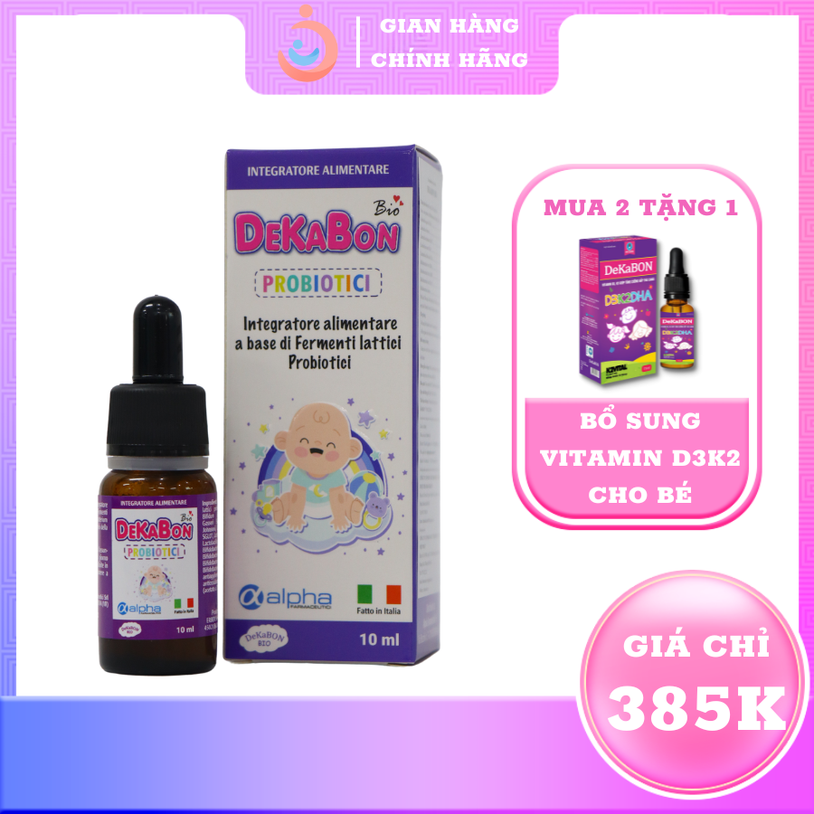 Men vi sinh Dekabon 10ml giúp bé ăn khỏe men tiêu hóa giúp trẻ tăng hấp thụ tăng sức đề kháng Prewon