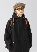 DRAGON.UN Unisex Zip-Up Hooded Jacket in Nylon - Trendy Streetwear Outerwear