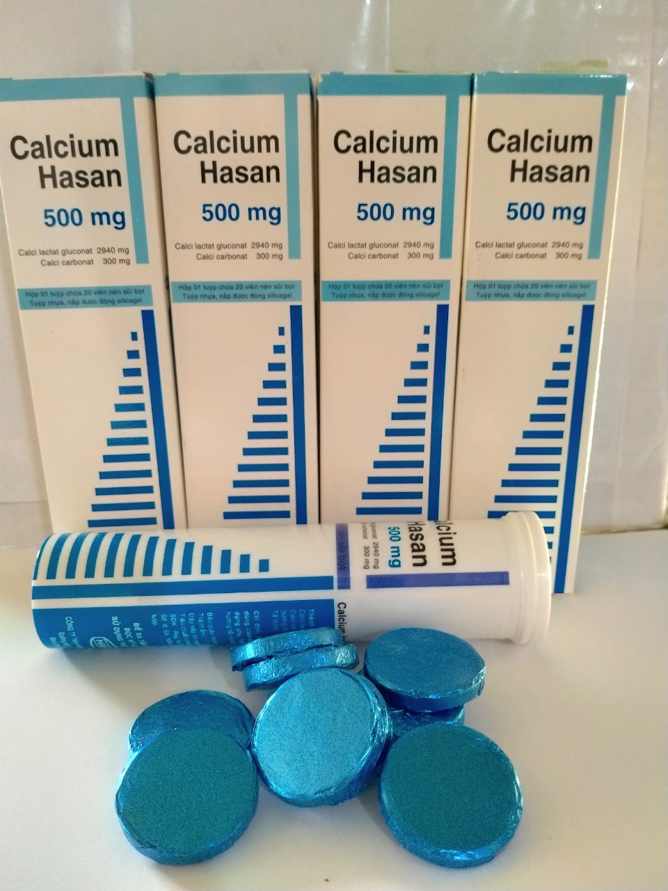 Calcium Hasan 500 Mg Tub 20 Viên Sủi Giúp Bổ Sung Can Xi Cho Cơ Thể