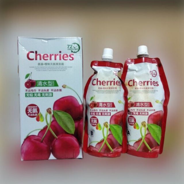 Nhuộm Phủ Bạc Màu Đen Cherries 500Ml X 2