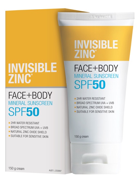 Kem Chống Nắng Dùng Được Cho Cả Bà Bầu Invisible Zinc Spf 50+ Face And Body 75G - Hàng Chuẩn Úc - Kem Chống Nắng Cho Phụ Nữ Mang Thai - Cho Con Bú