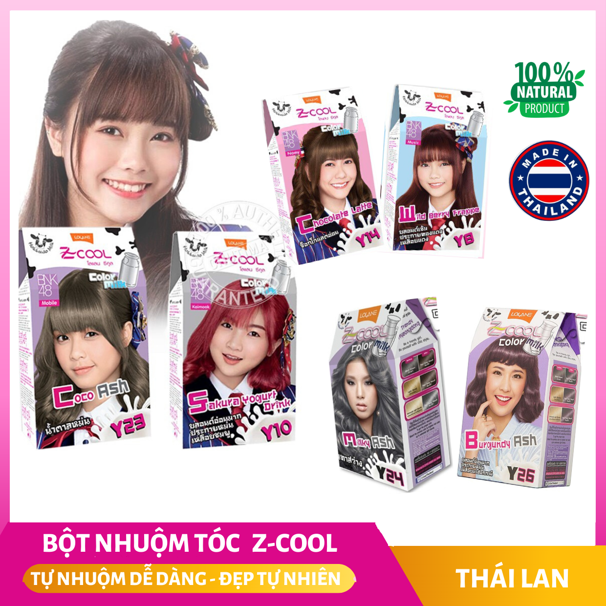 [Hcm]Thuốc Nhuộm Tóc Z Cool Color Milk Lolane Thái Lan - Nt002