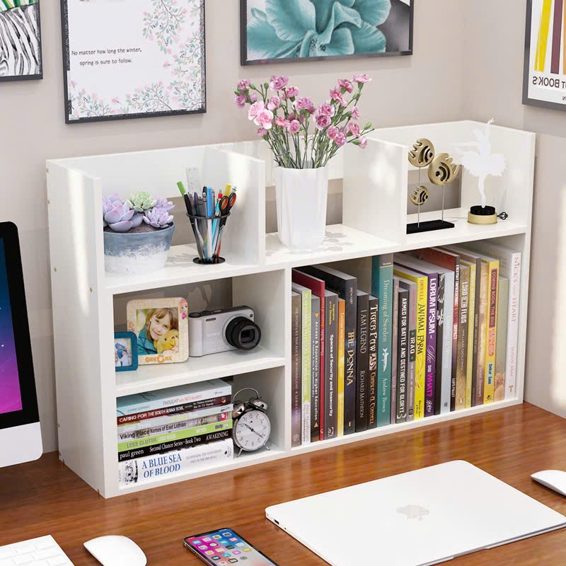 MẪU MỚI - Kệ sách gỗ để bàn đa năng 6 NGĂN Kệ sách để bàn decor gỗ MDF