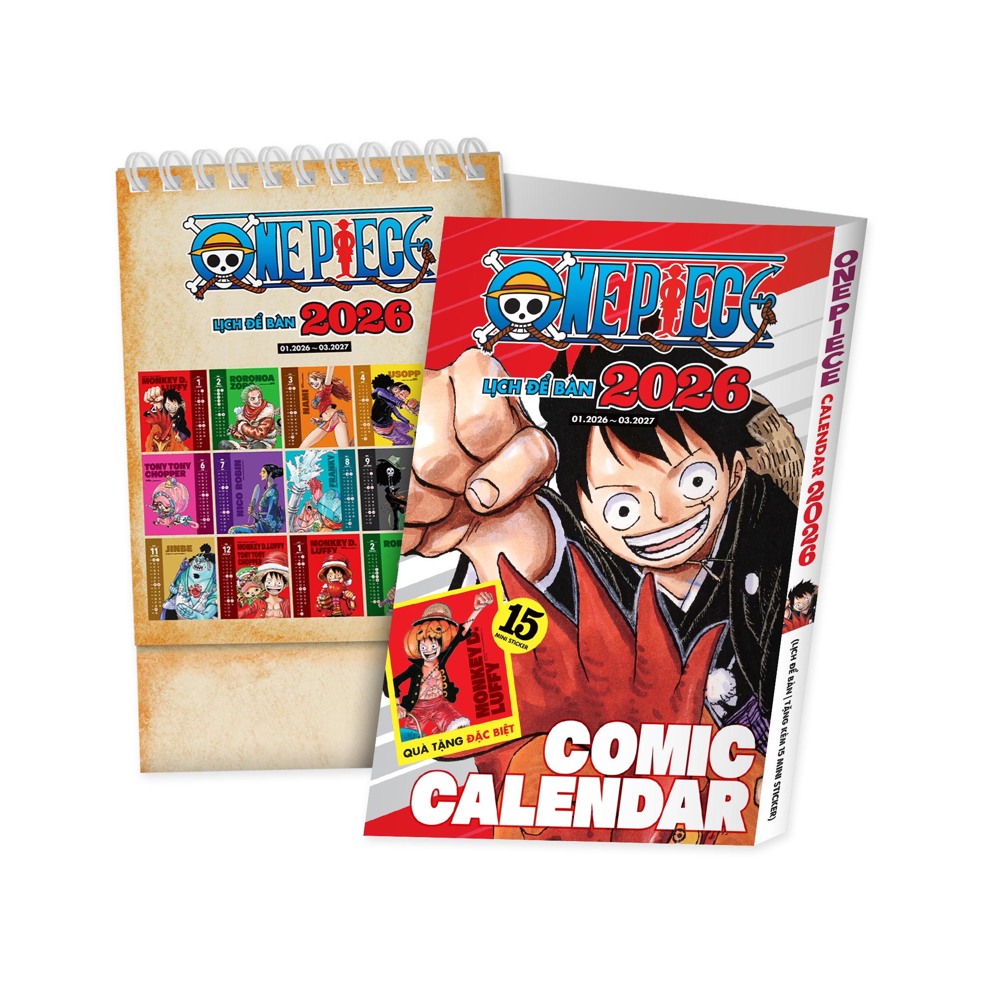 Kim Đồng - Lịch Để Bàn One Piece 2026