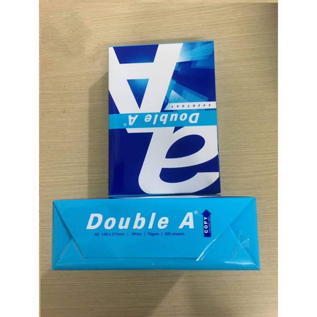 Giấy in A4 A5 Double A Giá Rẻ 70g 80g - Thái Lan Chính Hãng (500 tờ)
