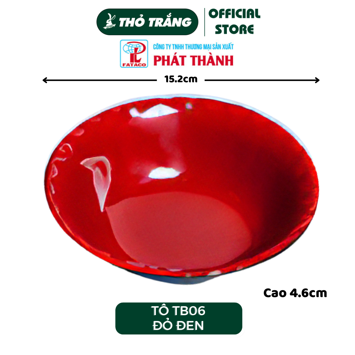 Tô Đỏ Đen nhựa Melamine cao cấp Fataco Việt Nam nhiều size