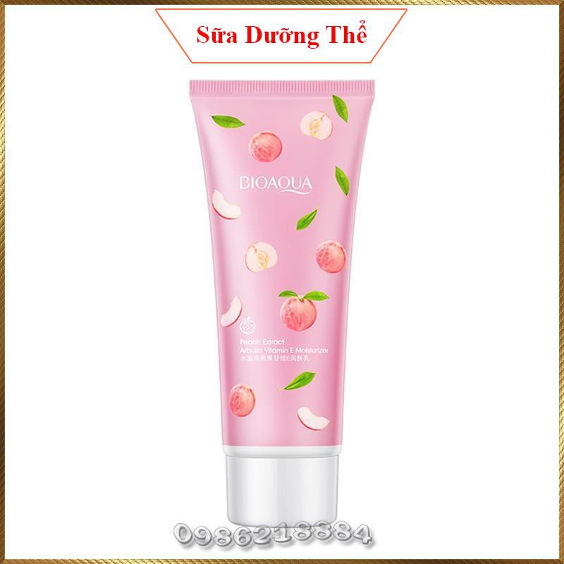 Sữa Dưỡng Thể Bioaqua Peach Extract Arbutin Vitamin E Moisturizer Dưỡng Ẩm Dưỡng Trắng Da Bve4