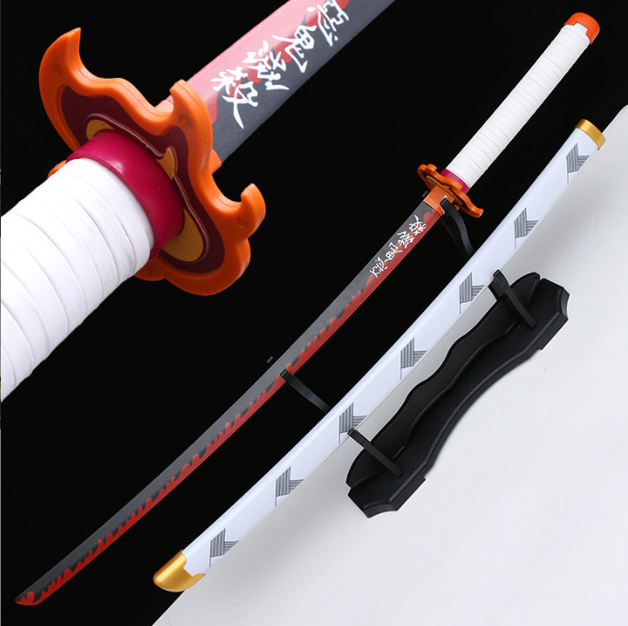 Mô hình Kiếm Gỗ Cosplay Viêm trụ Rengoku 1m - Kimetsu No Yaiba - Kiếm Gỗ cosplay -AnkaStore 4.0