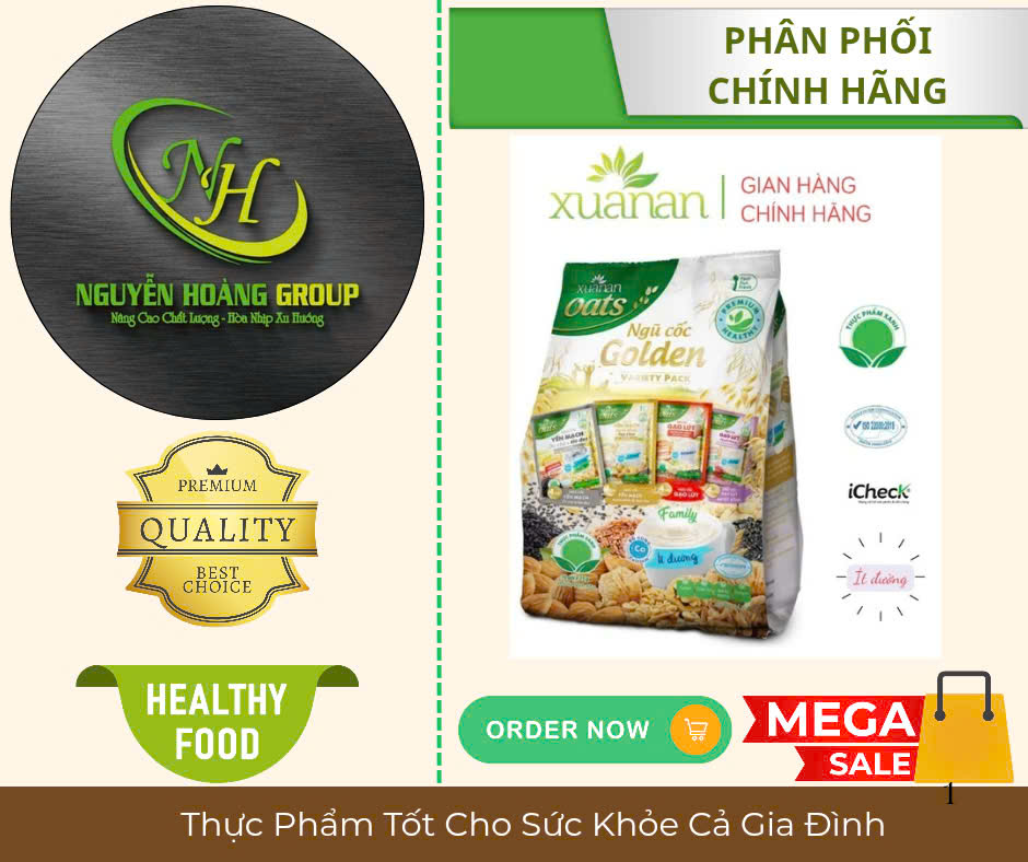 XUÂN AN - Ngũ Cốc Golden 4 Vị Ít Đường 400g