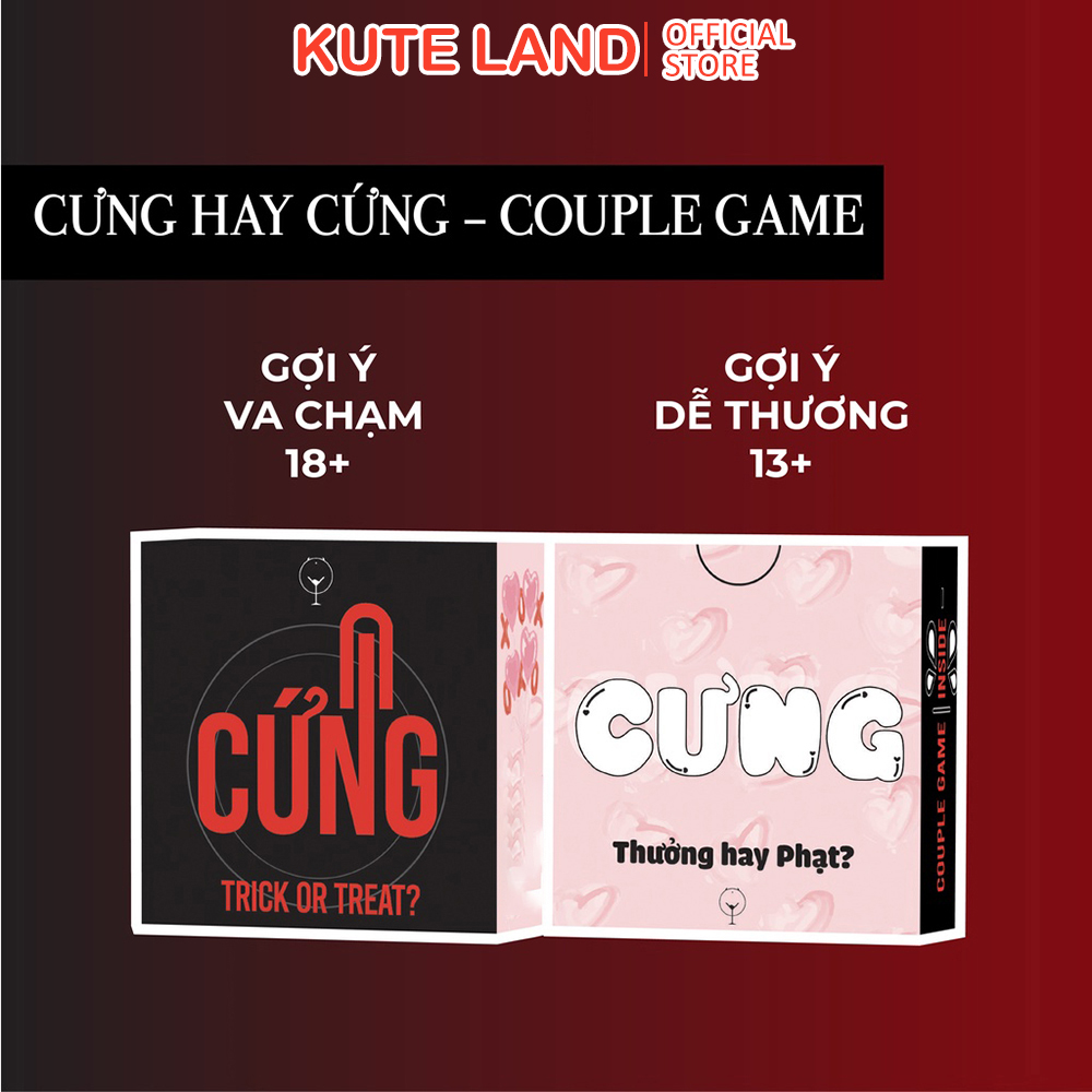 [Che Tên] Bộ bài tình yêu lựa chọn Cưng Hay Cứng cho cặp đôi 54 lá Board Game 18 cho couple hâm nóng