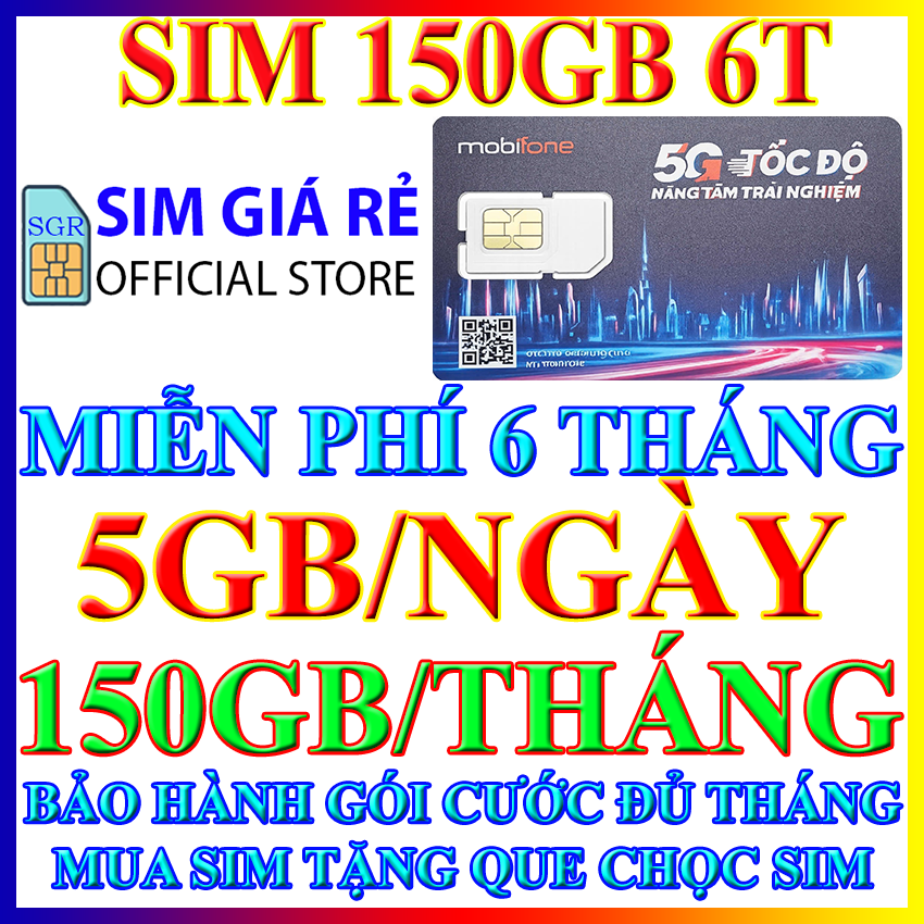 Sim 4G 5G Mobifone trọn gói không cần nạp tiền 12MDT50 12MDT150 6MDT150 MDT350 MDT255 100GB Sim 4G 5G Mobi Shop Sim Giá Rẻ - FREESHIP - CHƯA KÍCH HOẠT. F.