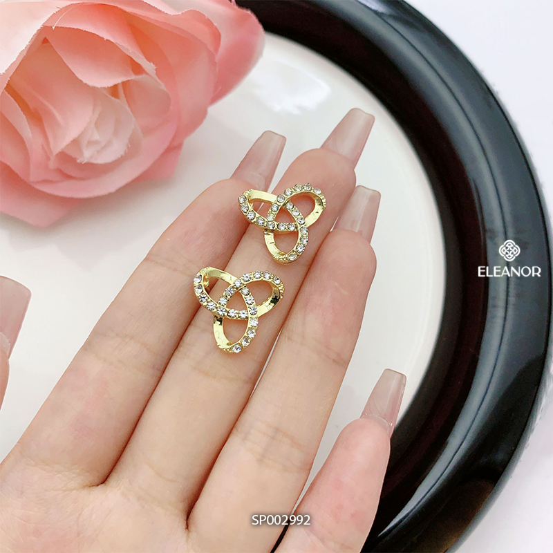 Bông tai nữ chuôi bạc 925 Eleanor Accessories khuyên tai đính đá phụ kiện trang sức 2992