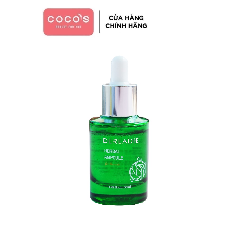 [Giải Pháp Trị Mụn Trong 14 Ngày] Tinh Chất Thảo Dược Trị Mụn Derladie Herbal Ampoule For Blemish 30Ml