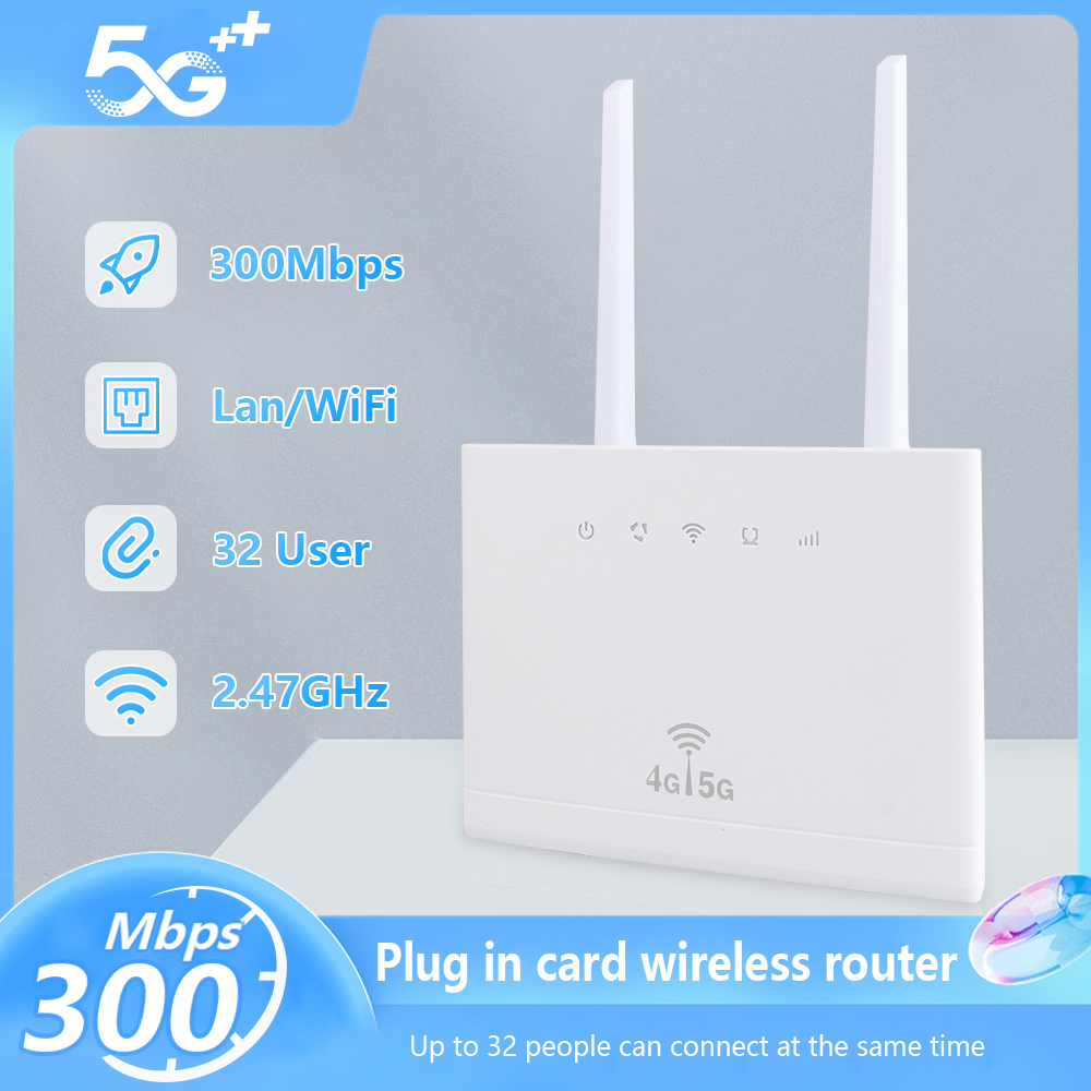 [Router Cao Cấp]Bộ Phát Router Wifi 4G/5G Phiên Bản Mới LTE CP108 300MBPS 2 Cổng Lan，Bộ phát Wifi kh