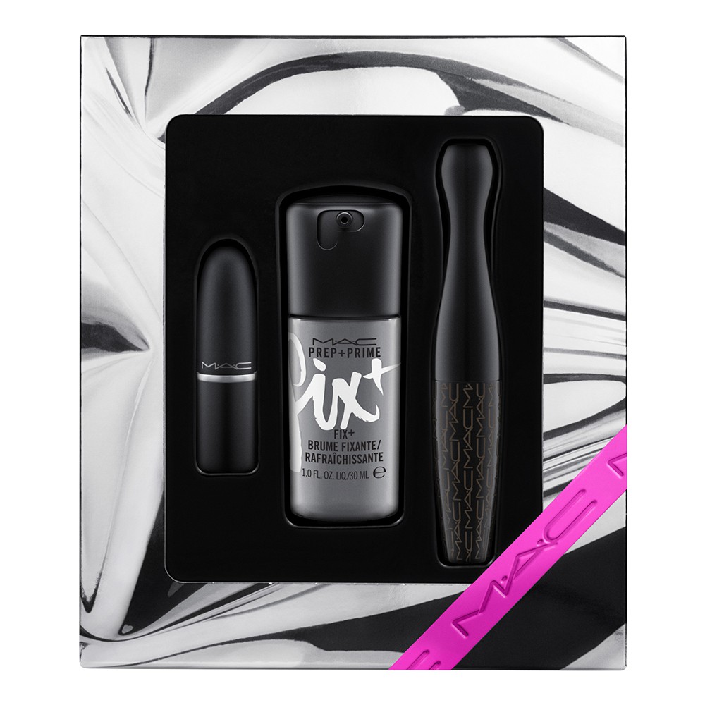 [Hcm]Set Trang Điểm Mac Shiny Pretty Things All Stars Kit - Son - Xịt Khoáng - Chuốt Mi