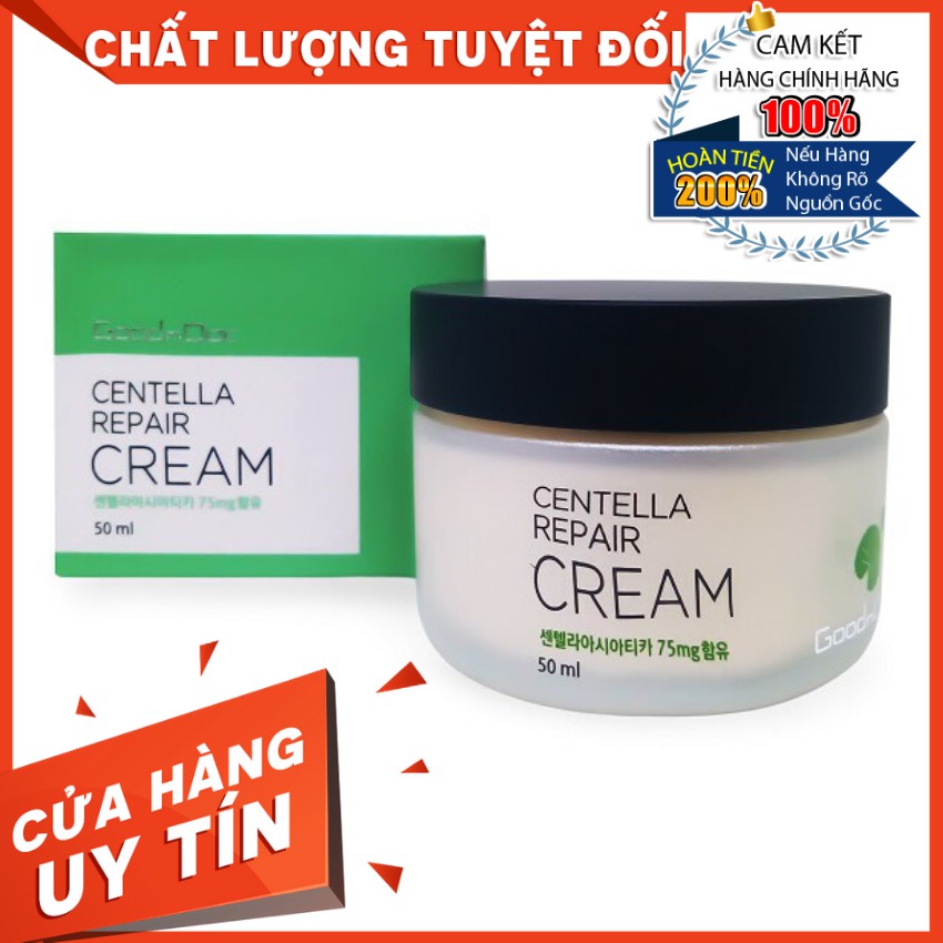 (Chính Hãng) Kem Dưỡng Trắng Da Rau Má Goodndoc Centella Repair Cream 50Ml