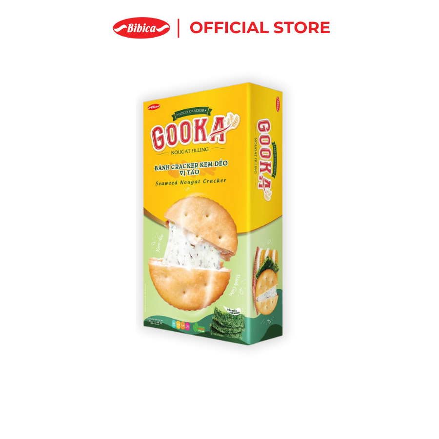 Bánh Gooka Cracker Nougat Filling Vị Tảo Biển Bibica