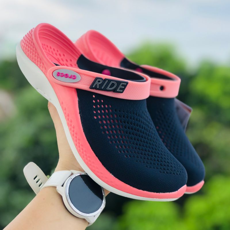 Dép có quai hậu Cross Literide 360 giày sục sandal TẶNG VỚ Cao Cấp  quai ngang bít đầu nam nữ chống 