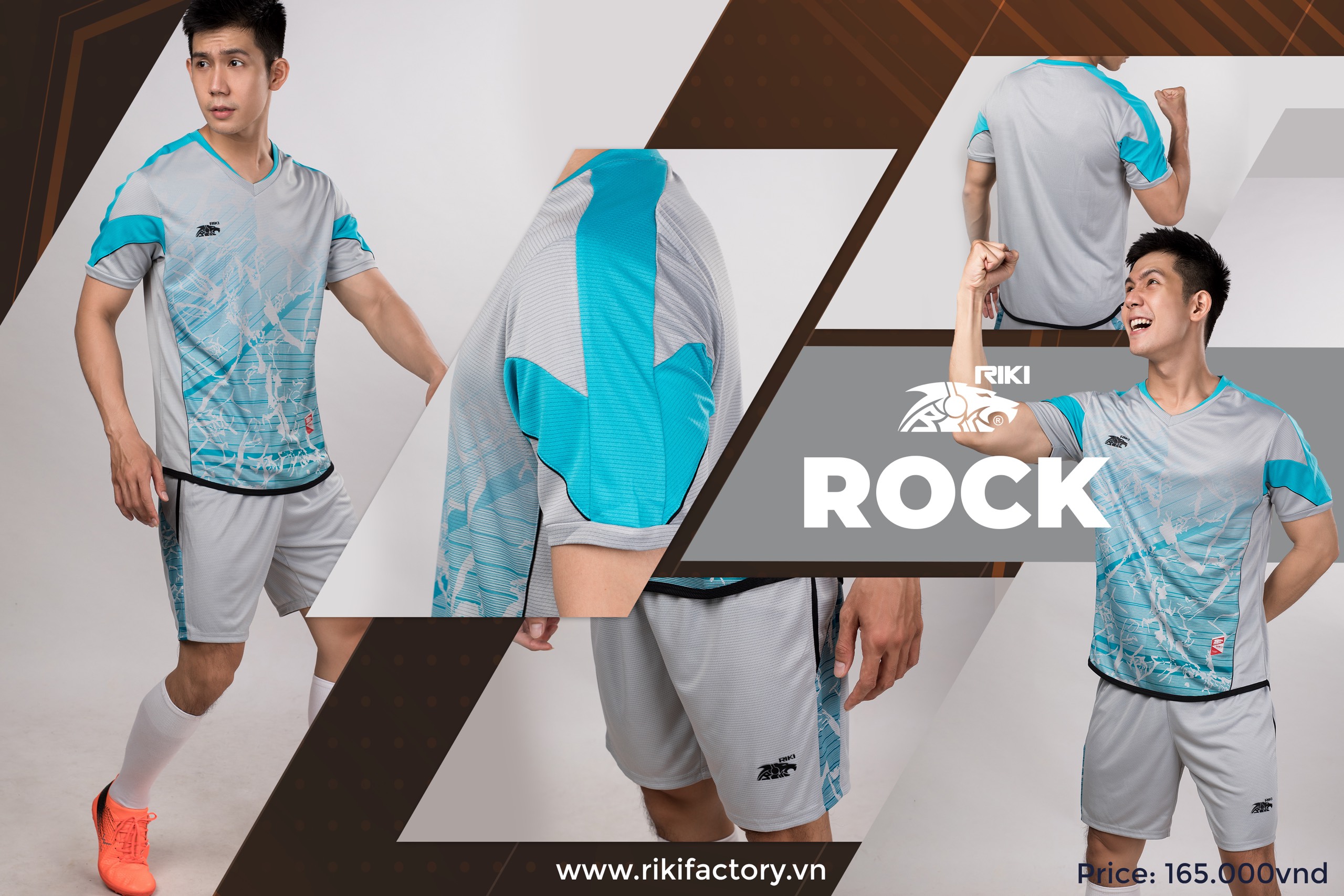 5 MÀU Bộ quần áo đá banh Nam Nữ Bộ quần áo đá Bóng Nam Nữ Thiết Kế Riki Rock