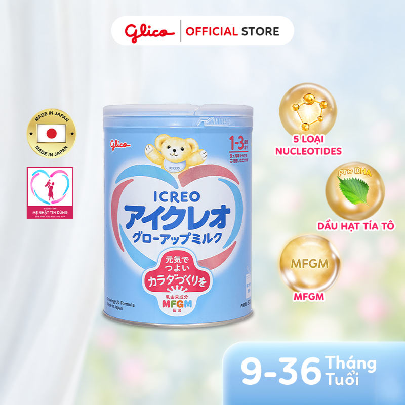 Lon Sữa Bột Dinh Dưỡng Glico Icreo Grow-Up Milk (820g/lon)