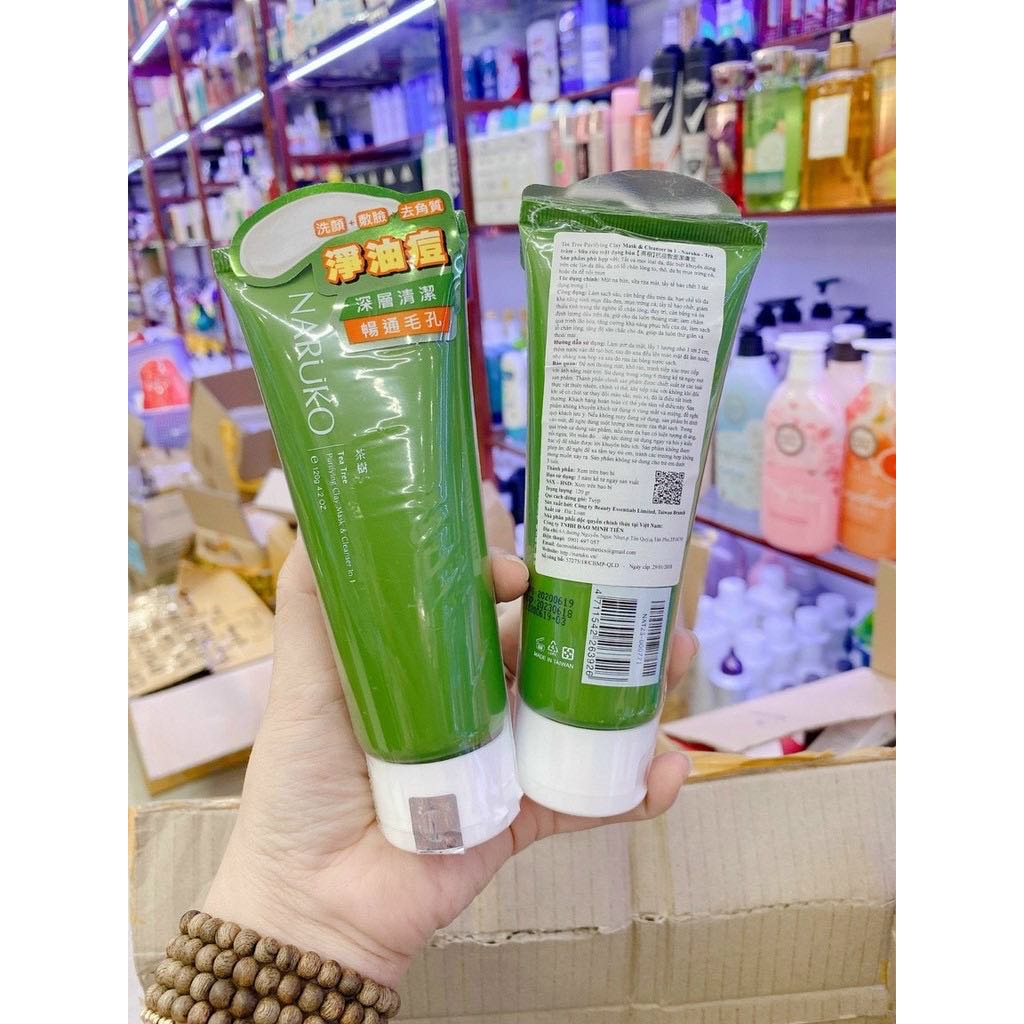 [BẢN ĐÀI] Sữa rửa mặt dạng bùn Naruko trà tràm Tea Tree Purifying Clay Mask and Cleanser in 1 120 gr